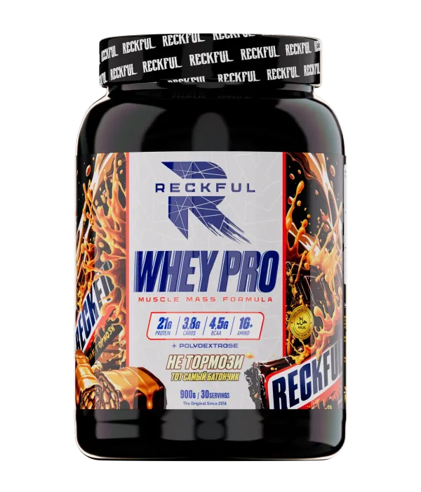 RECKFUL WHEY PRO с полидекстрозой 900 г, 30 порций