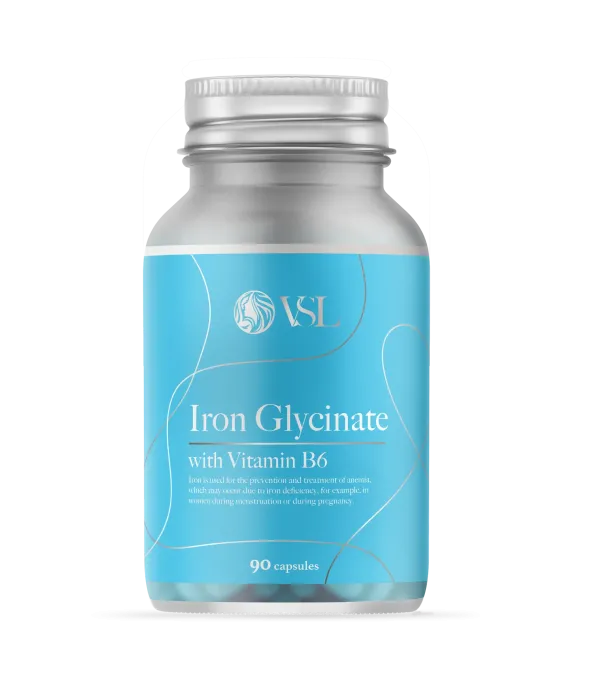 VSL Iron Glycinate + B6, 90 капсул