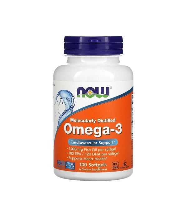 NOW Omega-3 1000 мг, 100 капсул