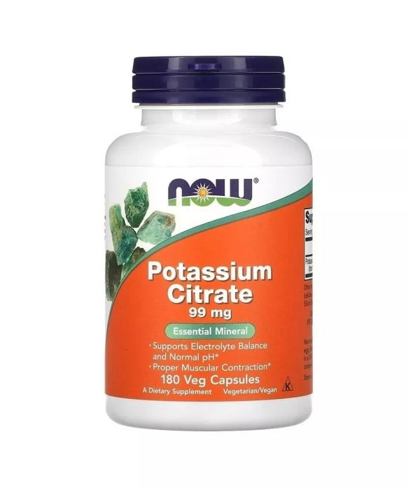 NOW Potassium Citrate (калий) 99 мг, 180 капсул