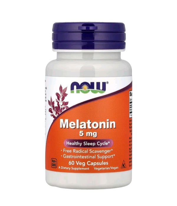 NOW Melatonin 5 мг, 60 капсул