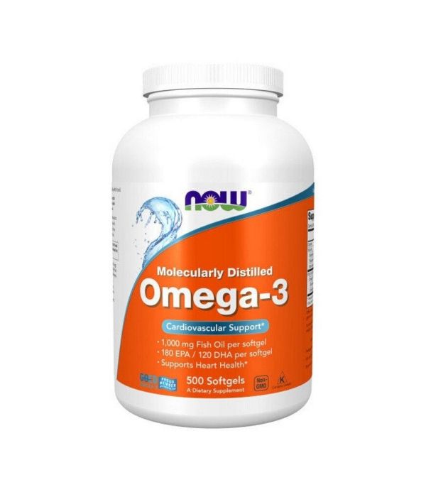 NOW Omega-3 1000 мг, 500 капсул