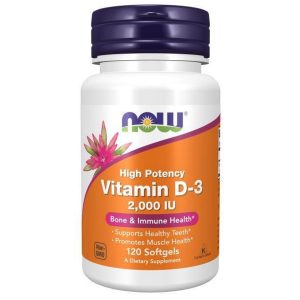 NOW Vitamin D-3 2000 IU, 120 капсул