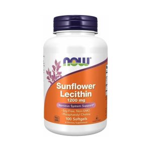 NOW Sunflower Lecithin 1200 мг, 100 капсул (50 порций)