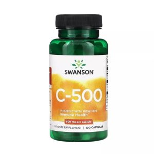 Swanson Vitamin C-500 with Rose Hips, 100 капсул