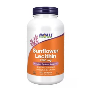 NOW Sunflower Lecithin 1200 мг, 200 капсул (100 порций)